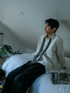 Everyday Pocket Stripe Shirts (White)