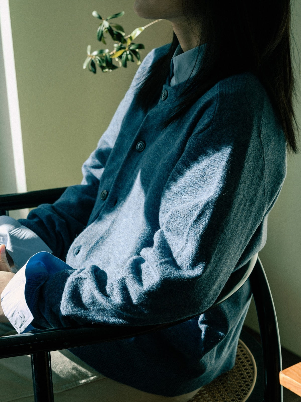 Light Wholegarments Cardigan (Navy)
