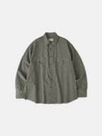 Classic Check Western Shirts (Olive Green)