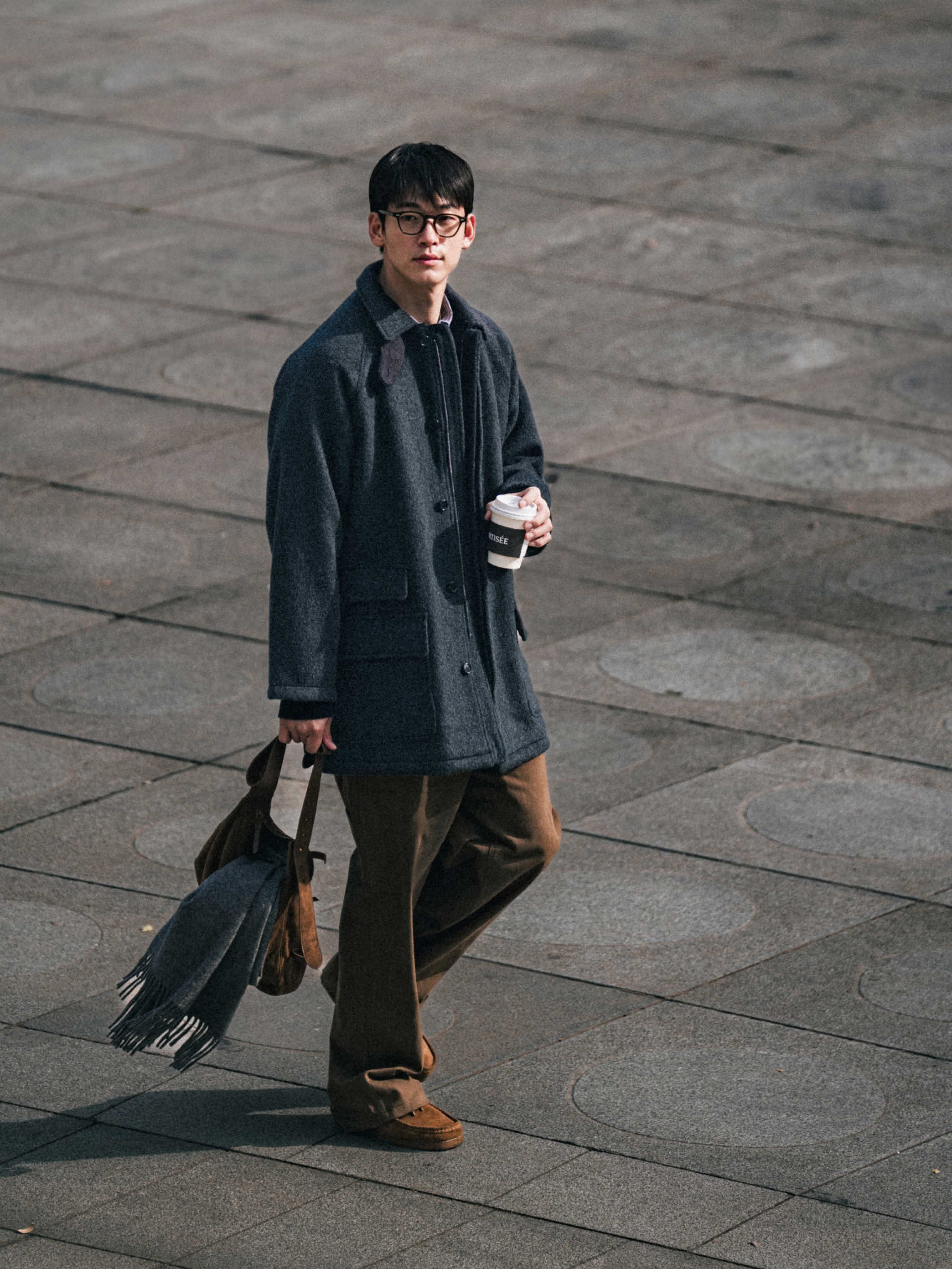 City Wool Half Coat (Navy) | Havehad