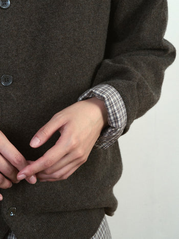 Light Wholegarments Cardigan (Deep Khaki)
