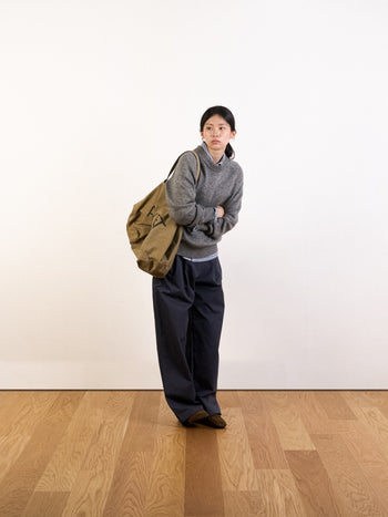 Yak Wool Crewneck Sweater (Navy)