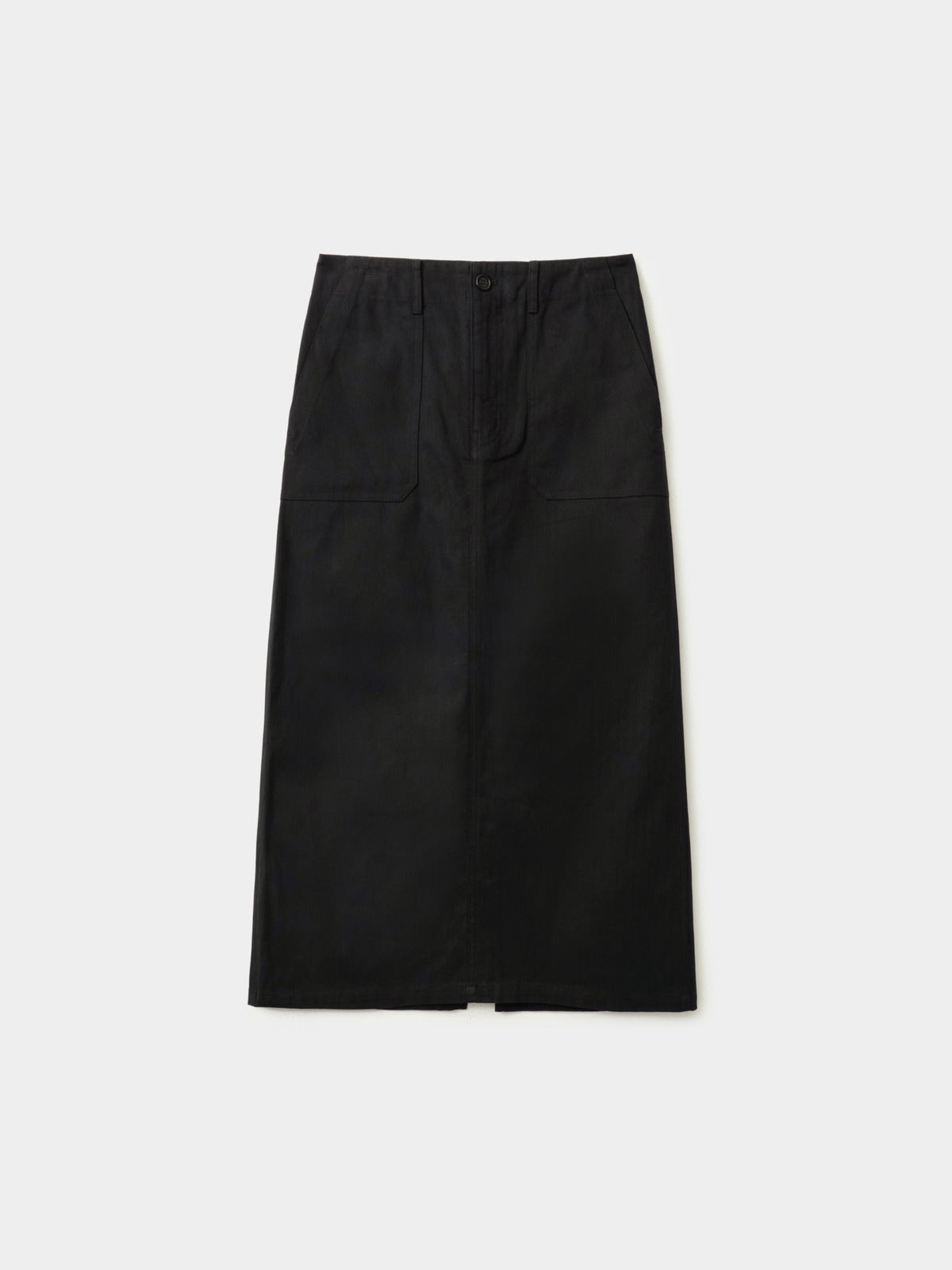 Herringbone Twill Fatigue Skirt (Black)