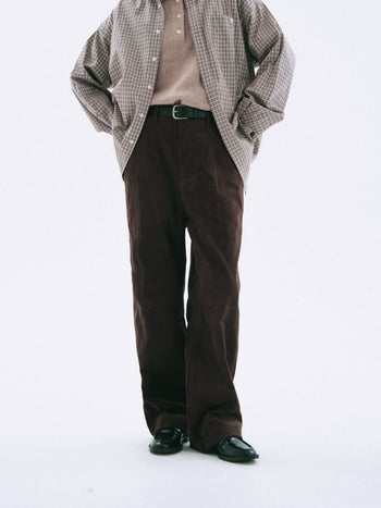 Corduroy Officer Chino Pants (Brown)