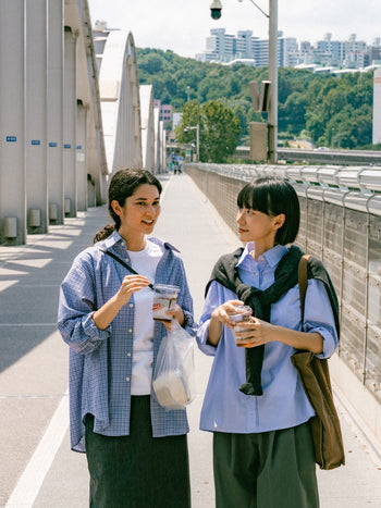 (W)Breeze Stripe Shirts (Light Blue)