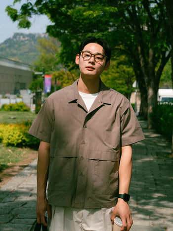 City Summer Light Half Shirts (Brown)