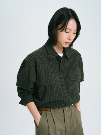 Classic Check Western Shirts (Brown)