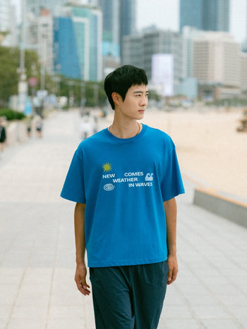 Weather in Waves Tee (Vintage Blue)