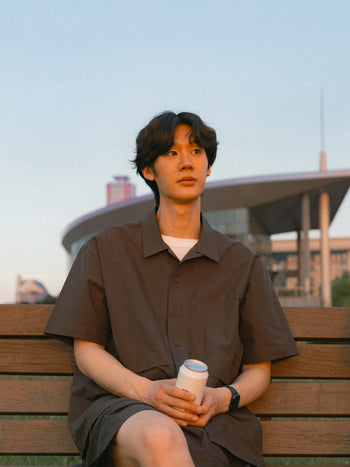 City Summer Light Half Shirts (Charcoal)