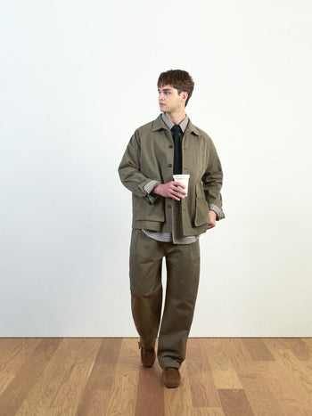 City Worker Pin-tuck Trouser (Navy)