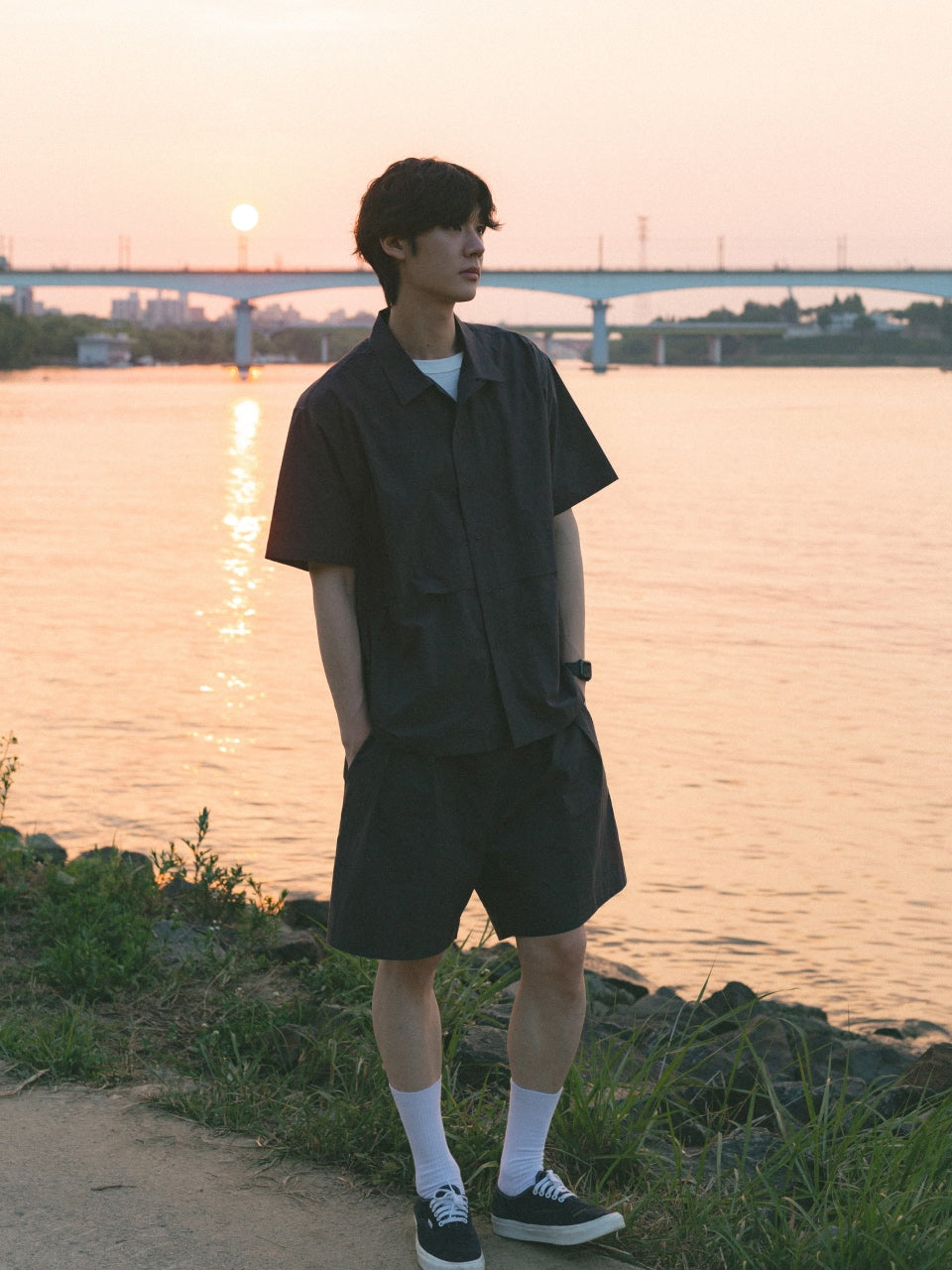 City Summer Light Banding Shorts (Beige)
