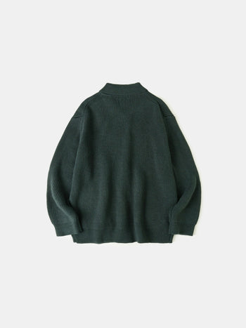 2way Zip-up Cardigan (Blue Green)