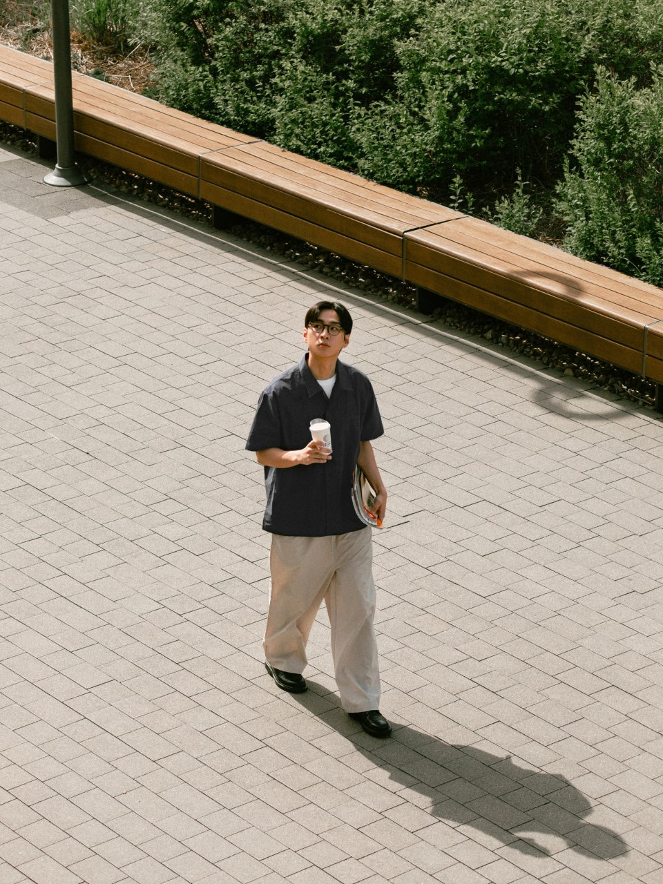 City Summer Light Half Shirts (Charcoal)