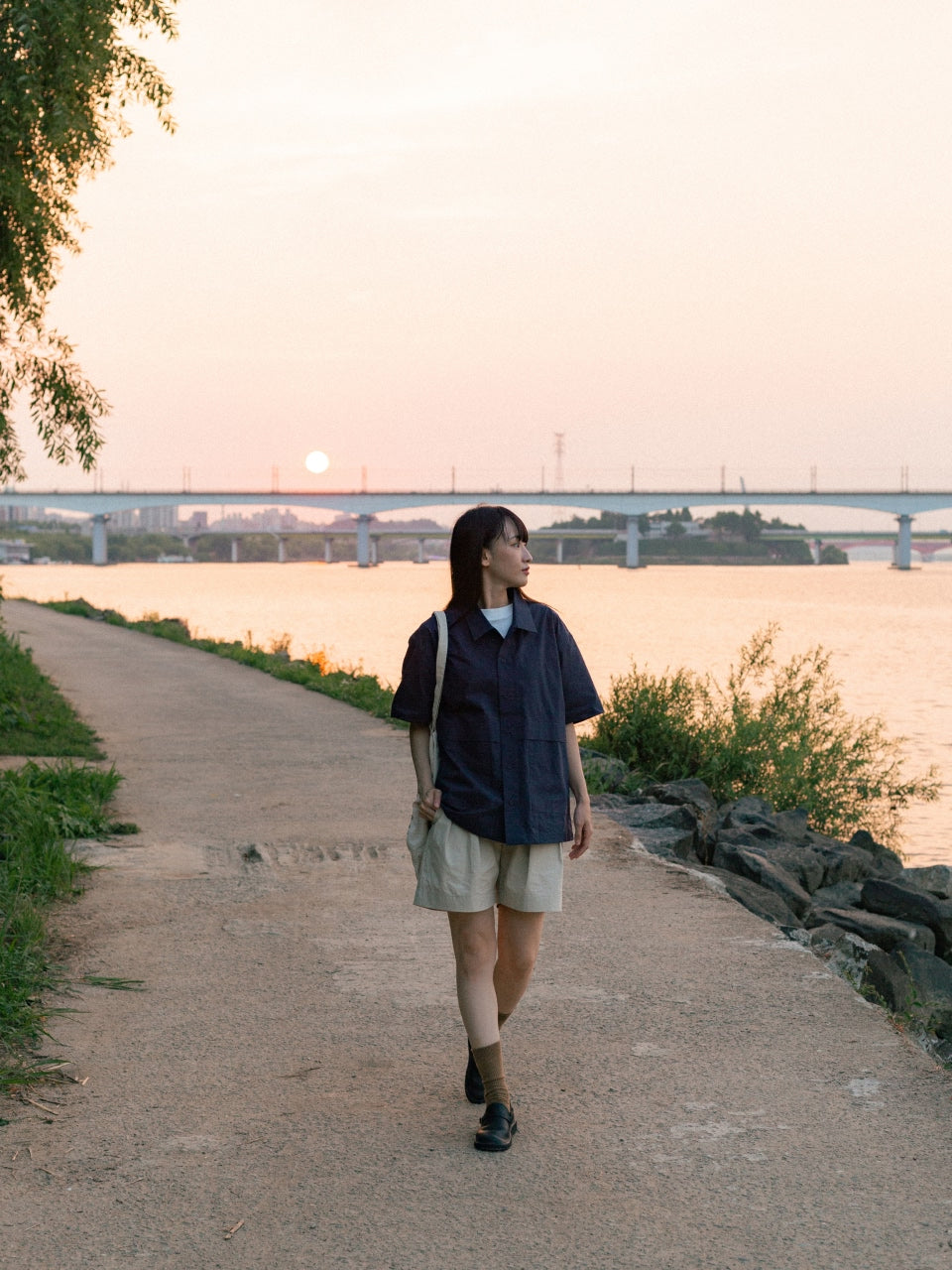 City Summer Light Banding Shorts (Navy)