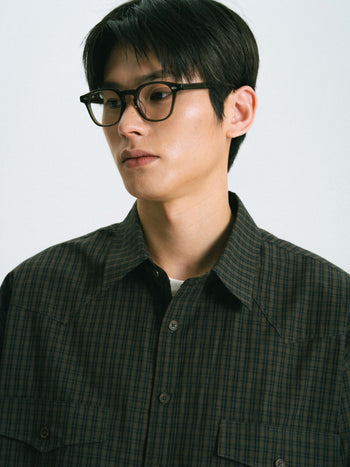 Classic Check Western Shirts (Brown)