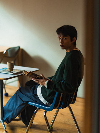 Yak Wool Crewneck Sweater - Gray | A3 (XL)