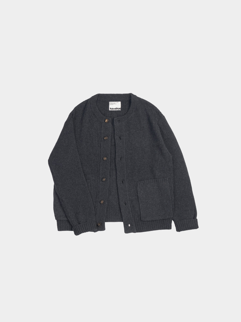 Daily Fine Wool Cardigan (Charcoal)