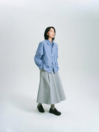 Field Pocket Shirt Jacket (Stripe White)