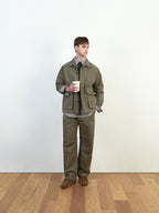 City Worker Pin-tuck Trouser (Navy)