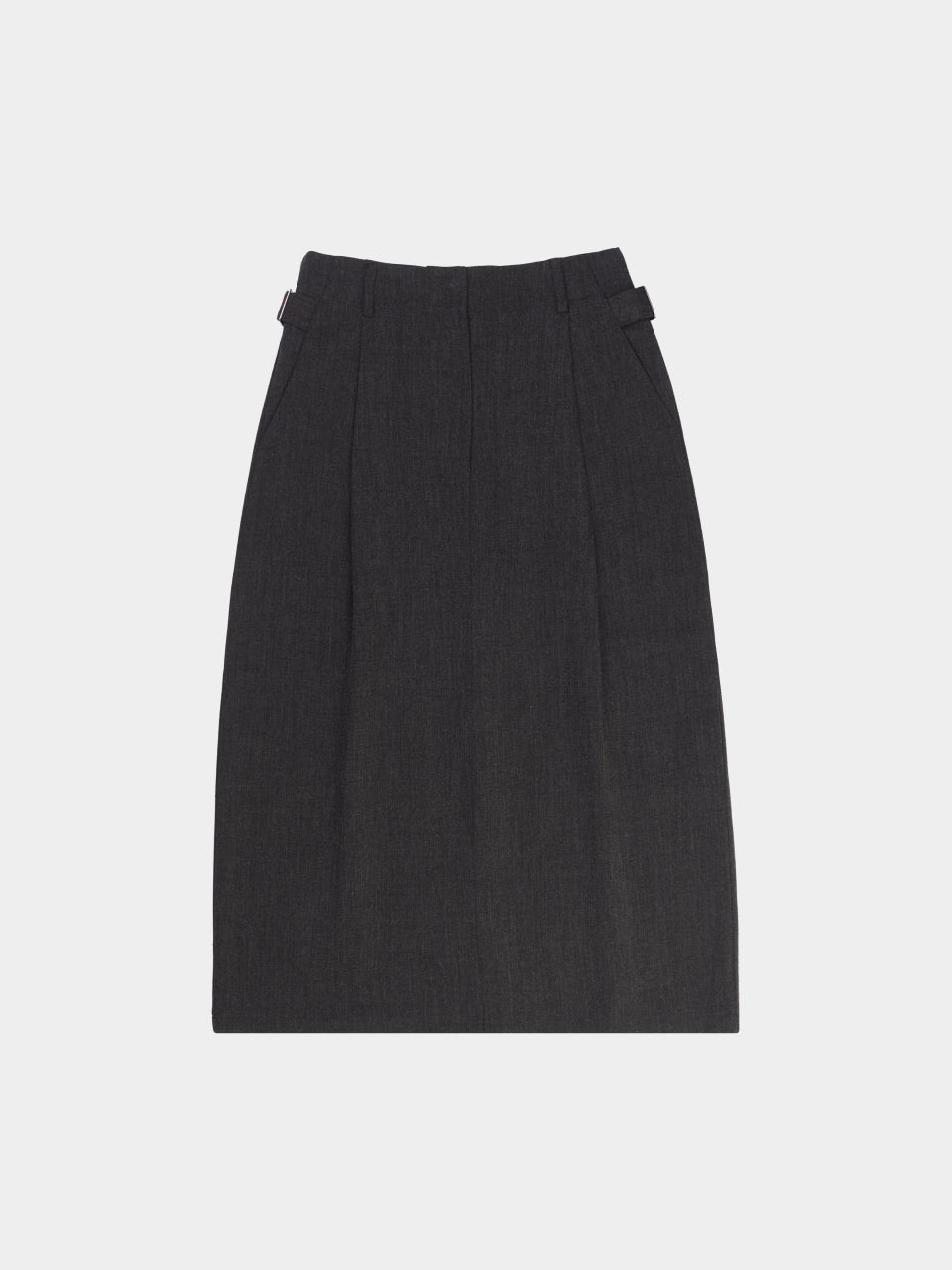 (W)Belted Flow Maxi Skirt (Charcoal)