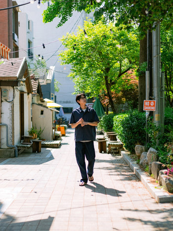 City Summer Light Half Shirts (Navy)
