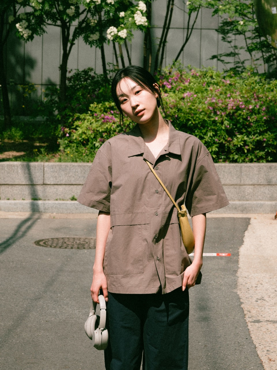 City Summer Light Half Shirts (Brown)