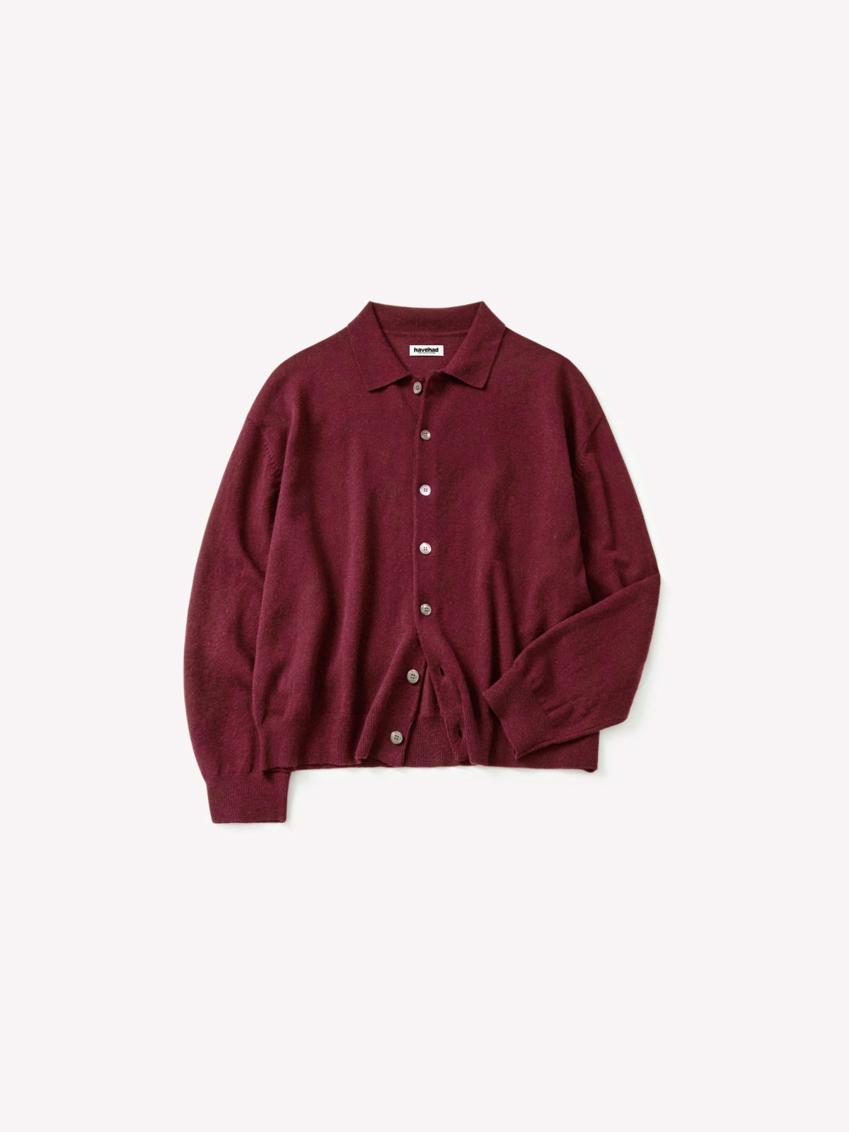 Daily Wool Collar Cardigan (Red)
