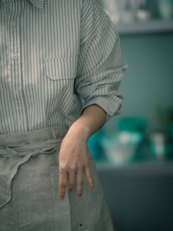 One Pocket Stripe Shirts (White)