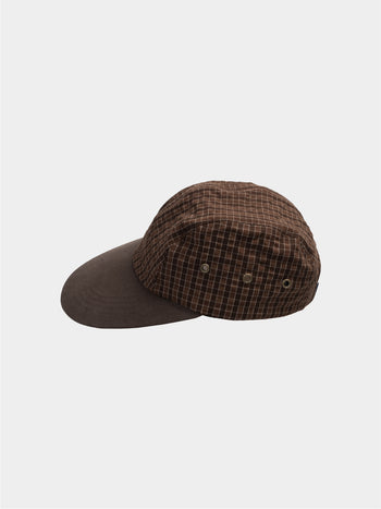Classic Check Longbill Cap (Brown)