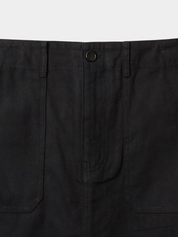 Herringbone Twill Fatigue Skirt (Black)