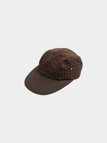 Classic Check Longbill Cap (Brown)