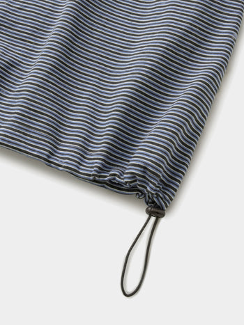Relaxed Half Stripe String Tee (Stripe Charcoal)