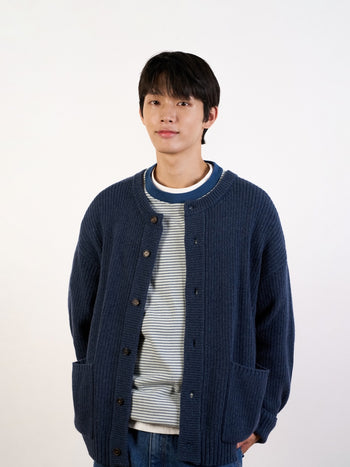 Double Stripe String Tee (Blue Green)