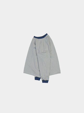 Double Stripe String Tee (Blue Green)