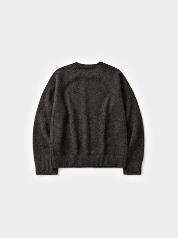 Shaggy Dog Round Knit (Charcoal)