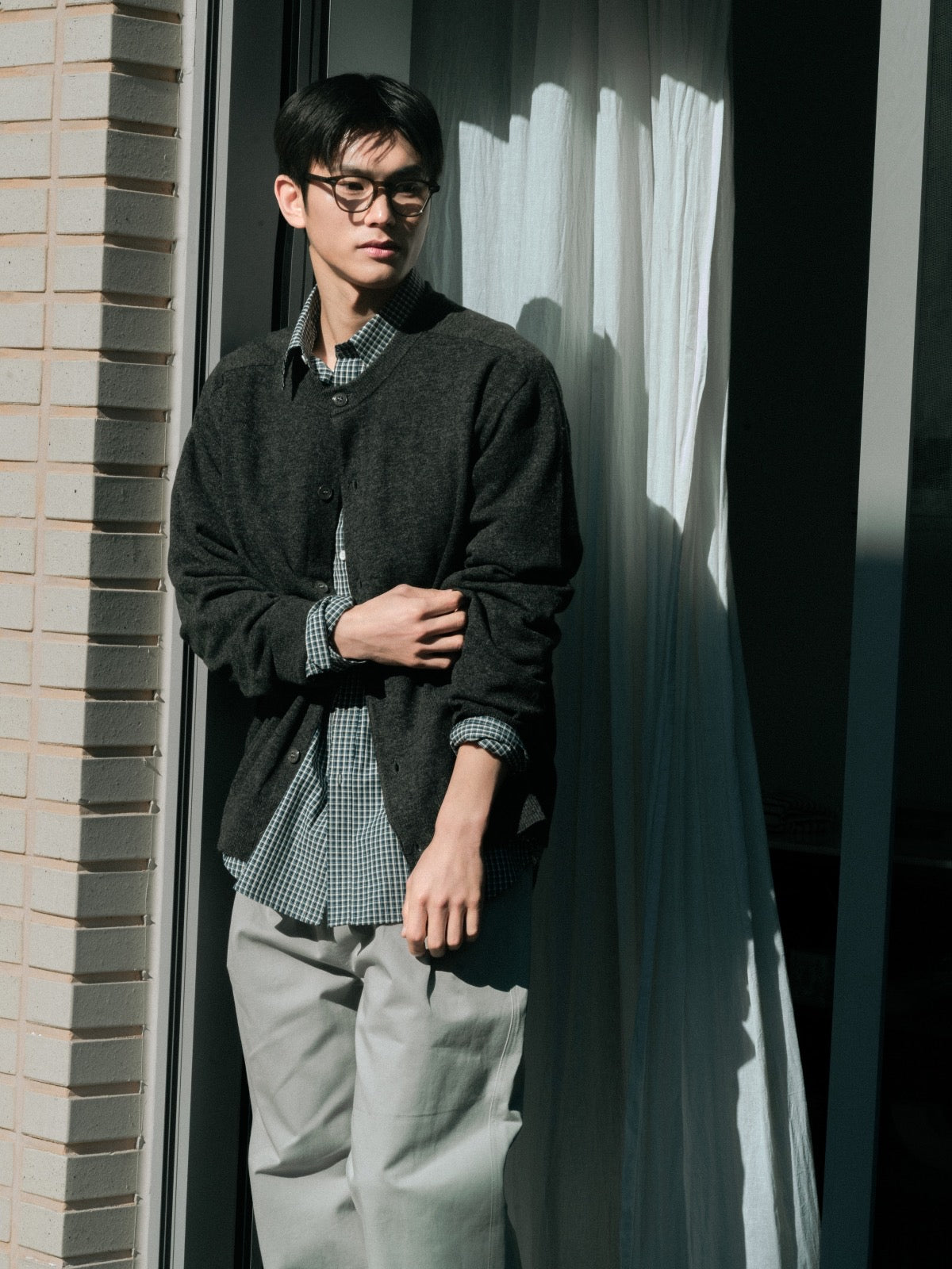 Light Wholegarments Cardigan (Navy)