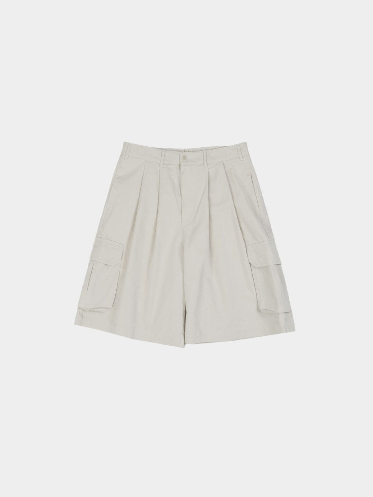 Utility Pin-tuck Cargo Shorts (Ecru)