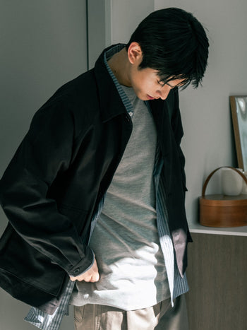 City Worker French Jacket (Blue Gray)