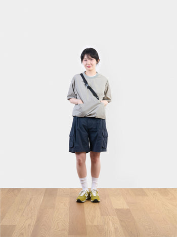 Utility Pin-tuck Cargo Shorts (Navy)