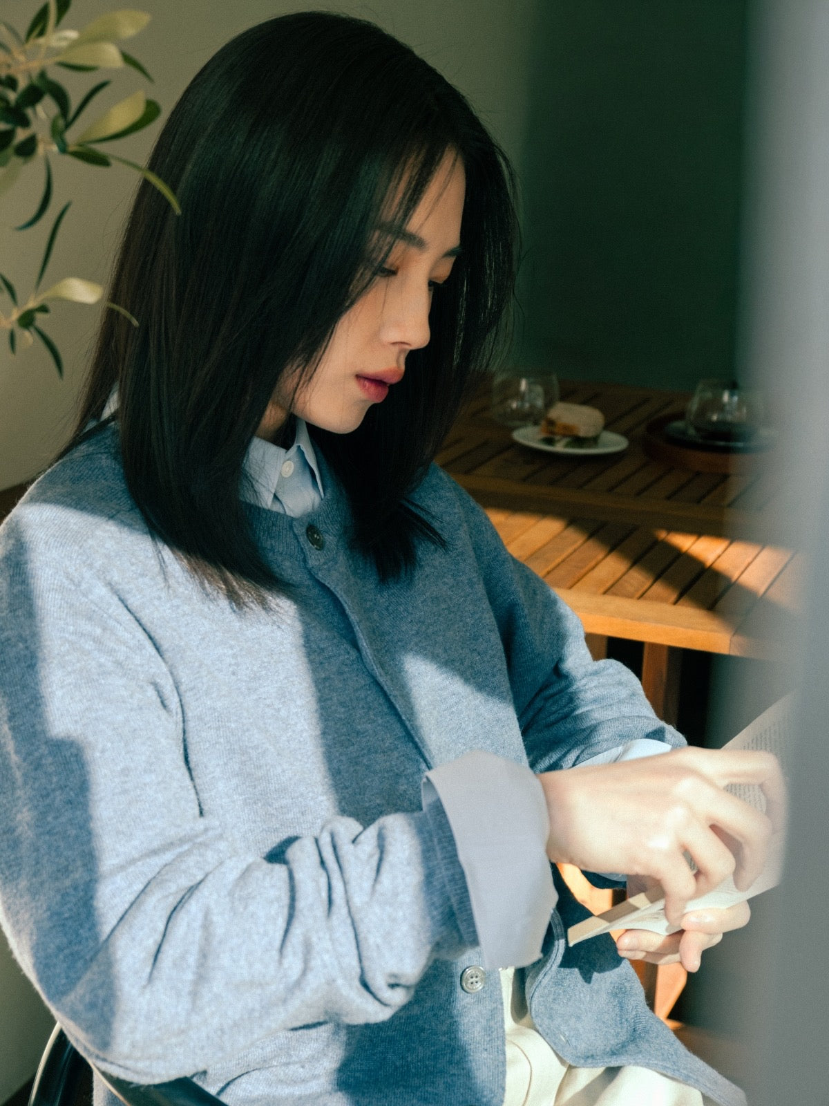 Light Wholegarments Cardigan (Butter)