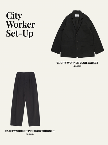 City Worker Club Set-up (Black) — set overview