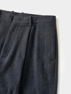 City Light Wool Pin-tuck Trouser (Charcoal)