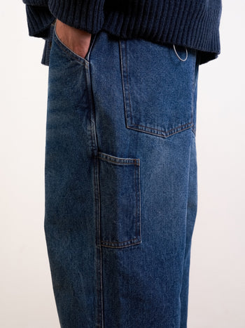 Heavy Cotton Carpenter Pants (Denim Blue)