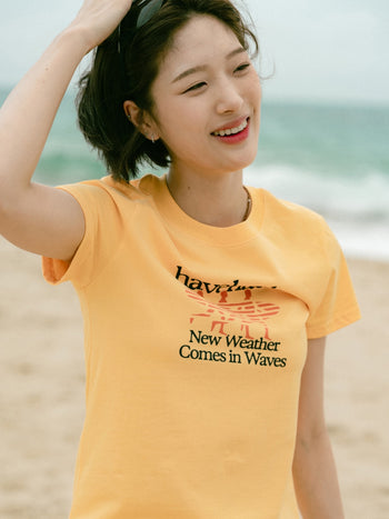 Chasing Waves Tee (Yellow)