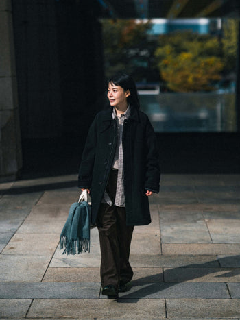 City Wool Half Coat (Navy)