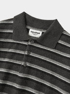 Classic Stripe Collar Knit (Stripe Gray)