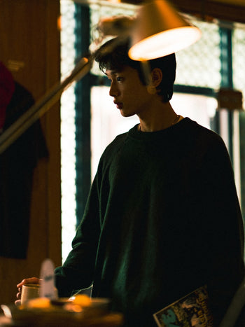 Yak Wool Crewneck Sweater (Deep Green)