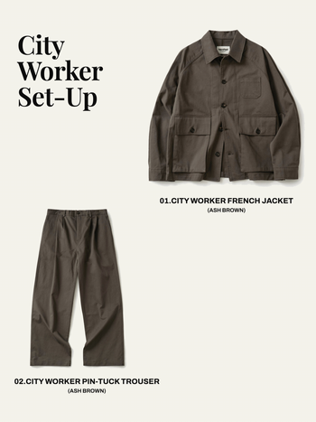 City Worker French Set-up (Ash Brown) — set overview