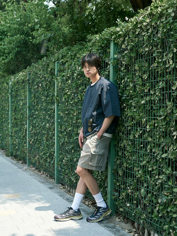Utility Pin-tuck Cargo Shorts (Light Olive)