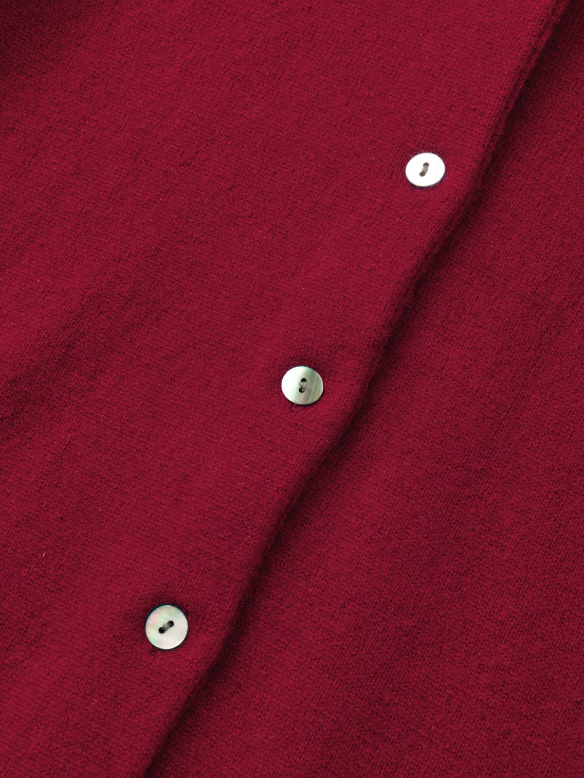 Soft Wool Round Cardigan (Red)